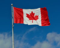 The Canadian flag.