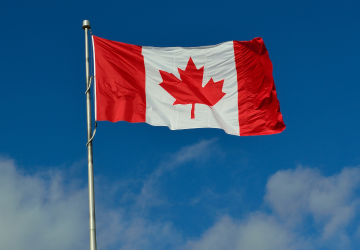 The Canadian flag.