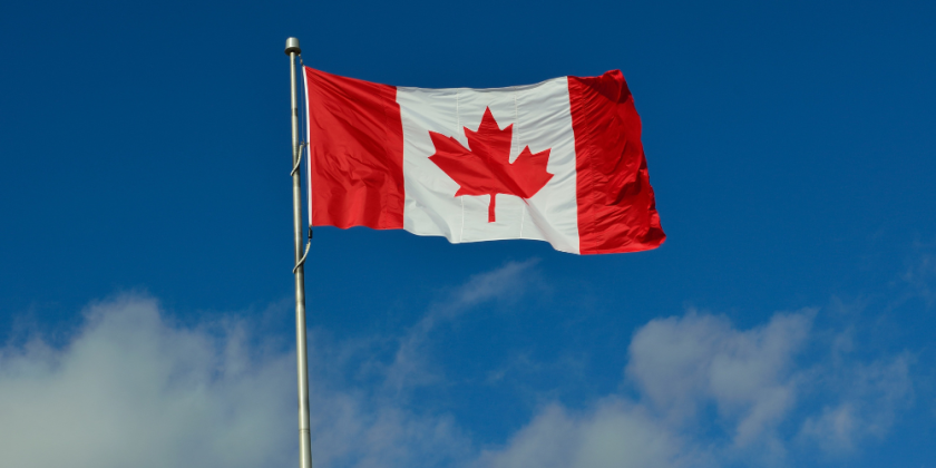 The Canadian flag.